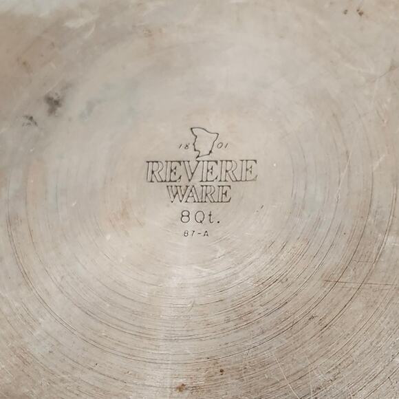 Revere Ware 8 Quart stock pot with lid stainless steel bottom - Picture 3 of 6